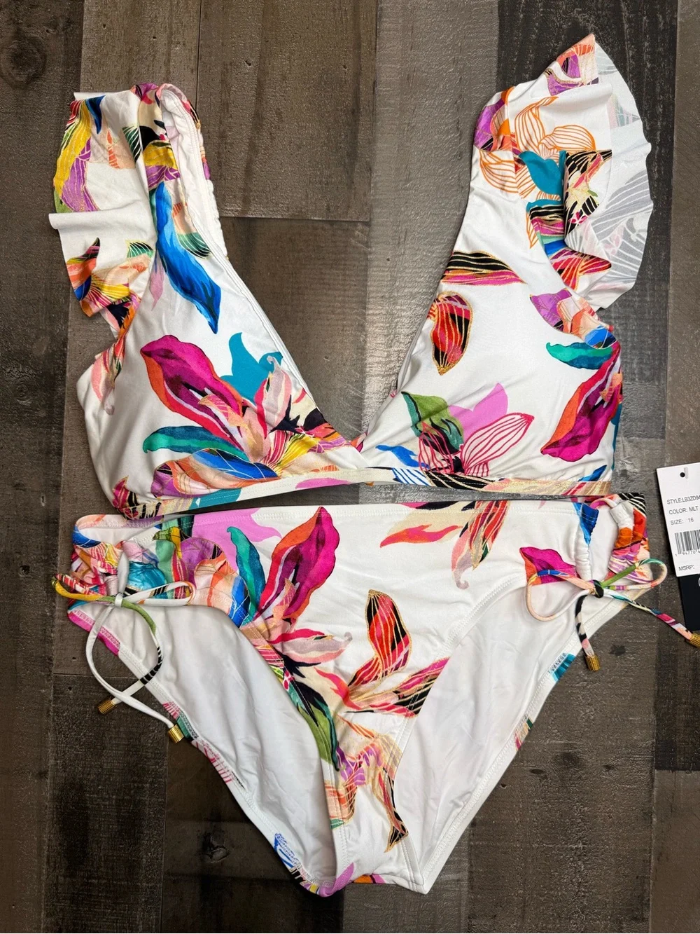NWT La Blanca Paradise City Bikini Set size 16